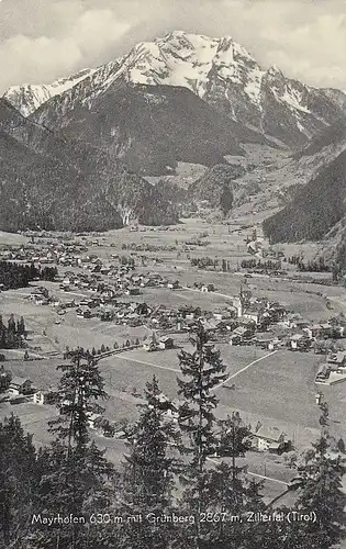 Mayrhofen mit Grünberg Zillertal Tirol gl1962 E0272