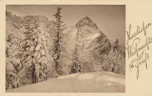 Weihnachten-Wünsche Winterwald in den Bergen gl1935 E1227