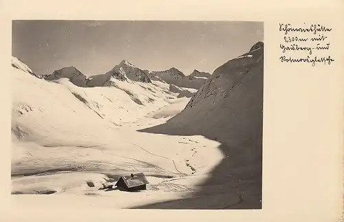 Schönwieshütte mit Gaisberg- und Rotmoosgletscher ngl E0282