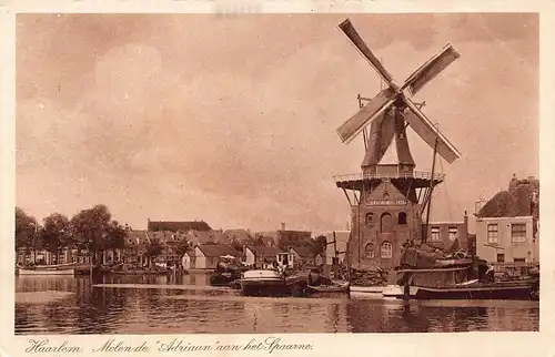Haarlem Molen de "Adriaan" aan het Spaarme ngl 161.211