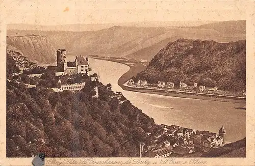Burg Katz und Loreley bei St.Goarshausen am Rhein gl1924 159.478