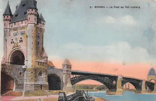 Worms am Rhein Le Pont du Roi Ludwig gl1927 163.819