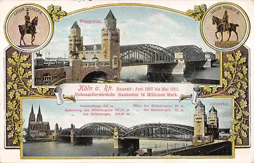 Köln Hohenzollernbrücke Westportal ngl 158.594