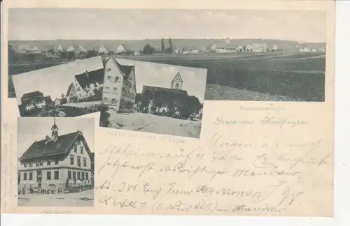 Hailfingen - Oberes Tor, Schulhaus, Kirche und Gasthaus Rössle gl1899 225.366