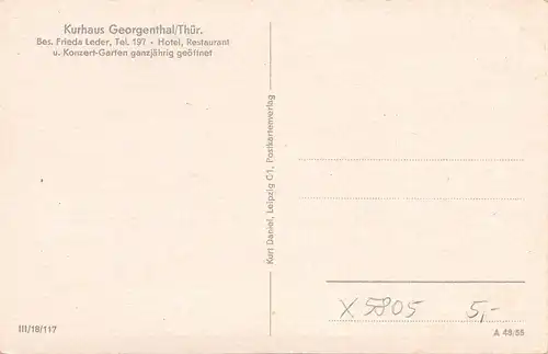 Georgenthal/Thüringen Kurhaus ngl 158.992