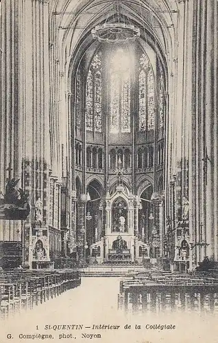 St-Quentin, Intérieur de la Collégiate ngl E0127