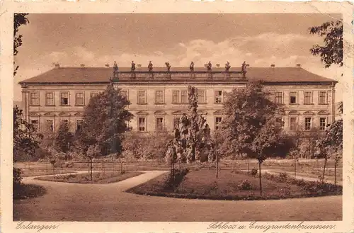 Erlangen - Schloss und Emigrantenbrunnen gl1926 159.153