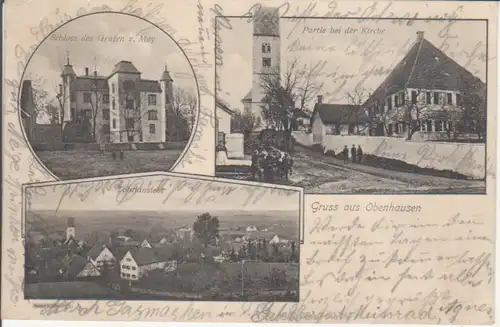 Buch-Obenhausen - Totale, Schloss, Partie bei der Kirche feldpgl1915 226.539