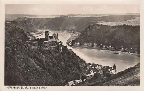 Burg Katz und Loreley bei St.Goarshausen u.St.Goar am Rhein ngl E1250