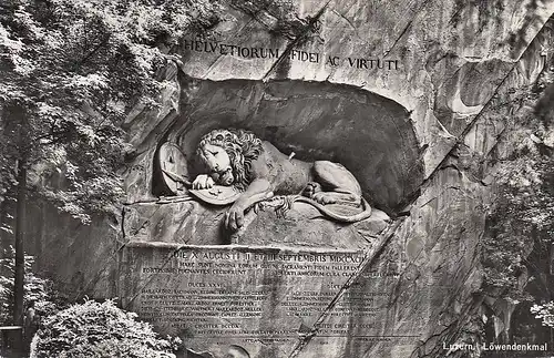 Luzern Löwen-Denkmal gl1955? E0465