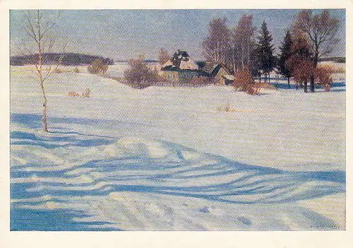 RUS Winterlandschaft - Titel in kyrillischer Schrift. ngl E2665