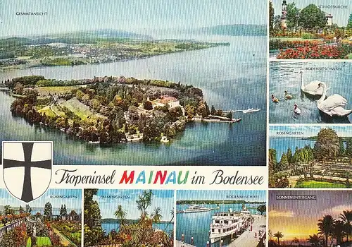 Insel Mainau im Bodensee, Mehrbildkarte glum 1960? E1293