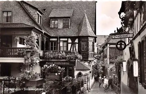 Rüdesheim - Drosselgasse Hotel Lindenwirt Drosselhof ngl 162.065