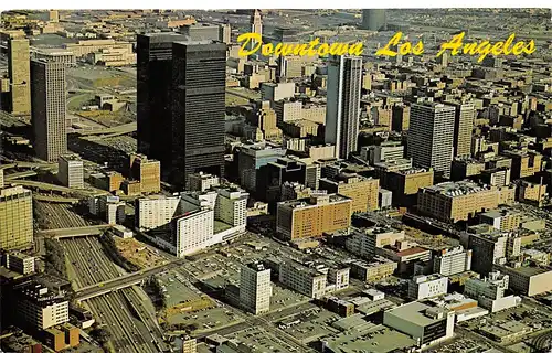 Los Angeles CA Downtown Aerial View Harbor Freeway gl1972 163.982