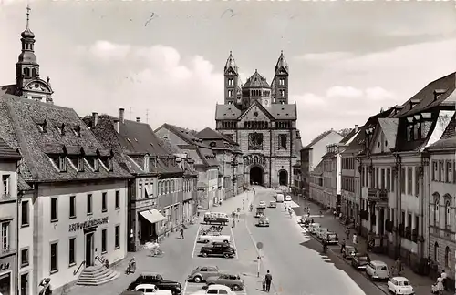 Speyer Hauptstraße mit Dom gl1962 162.135