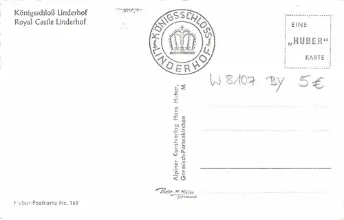 Königsschloss Linderhof Teilansichten ngl 159.822