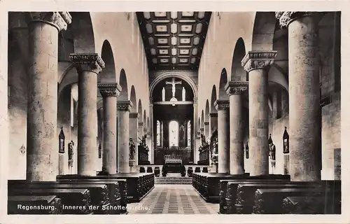 Regensburg - Inneres der Schottenkirche gl1927 159.186