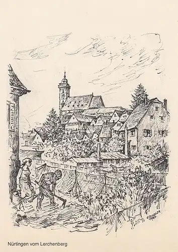 OTTO ZONDLER Nürtingen a.Neckar vom Lerchenberg ngl E1257