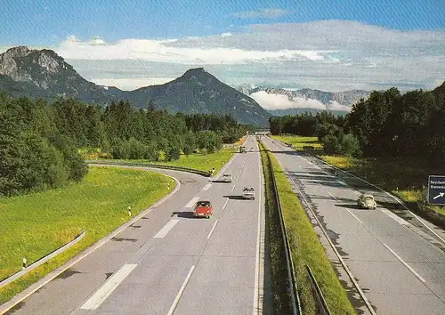 Inntalautobahn Rosenheim-Kufstein mit Heuberg, Kranzhorn u. Kaisergebirge ngl E2731