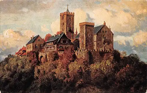 Eisenach Die Wartburg von Süd-West bahnpgl1912 158.722