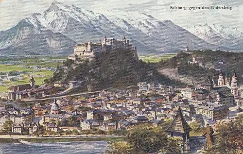 Salzburg, mit Festung und Untersberg gl1926 E0268