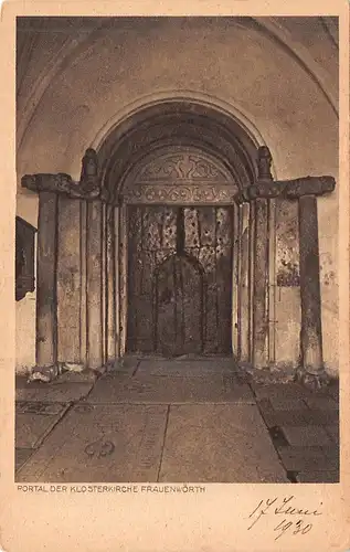Frauenwörth Portal der Klosterkirche ngl 159.919