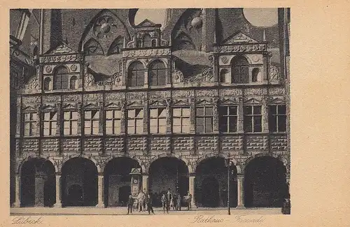 Lübeck, Rathaus-Fassade ngl E0552