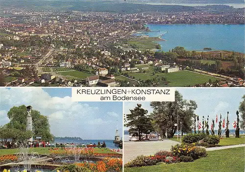 Kreuzlingen und Konstanz, Bodensee und Überlinger See Mehrbildkarte ngl E1319
