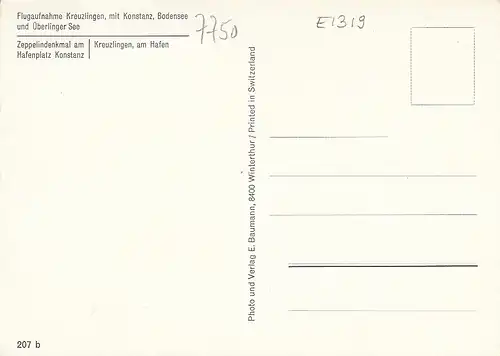 Kreuzlingen und Konstanz, Bodensee und Überlinger See Mehrbildkarte ngl E1319