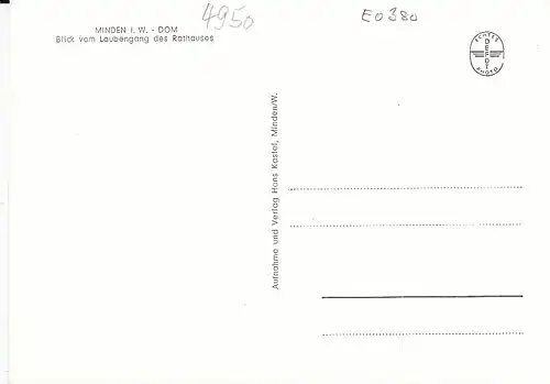 Minden i. W., Dom, Blick vom Laubengang des Rathauses ngl E0380