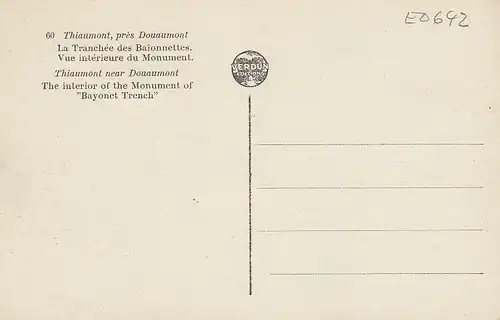 1.WK Thiaomont, Le Tranchée des Baionettes ngl E0642