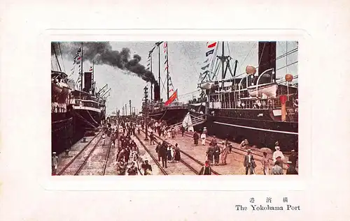 Japan The Yokohama Port Künstlerkarte ngl 160.201