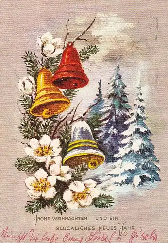 Weihnachten-u.Neujahr-Wünsche, Glocken im Winterwald gl1970? E2112