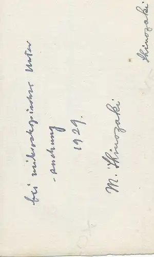 Japan M. Shinozaki bei mikroskop. Untersuchungen 160.061