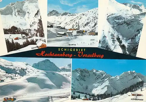 Bregenz, Schigebiet Hochtannberg, Mehrbildkarte glum 1970? E2151