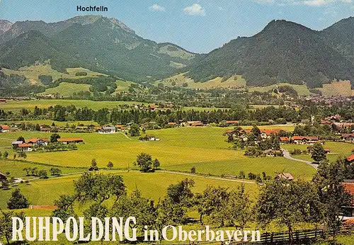 Ruhpolding Obb., Panorama mit Hochfelln ngl E2968