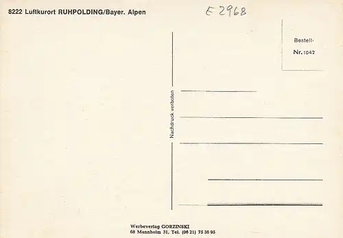 Ruhpolding Obb., Panorama mit Hochfelln ngl E2968