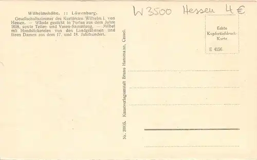 Kassel - Wilhelmshöhe Löwenburg Gesellschaftszimmer v. Wilhelm I. ngl 159.430