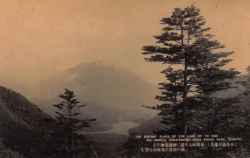 Japan Yumoto - Blick auf See Yu und Berg Nantai vom Kinsei Pass ngl 160.559