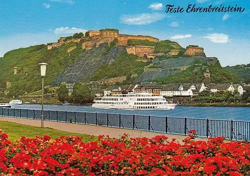 Koblenz a.Rh., Blick zur Festung Ehrenbreitstein ngl E3033
