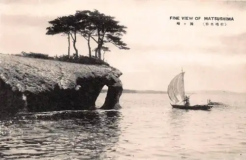 Japan Matsushima - Dschunke bei Felseninsel ngl 160.590