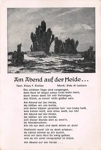 Musik und Lied: Am Abend auf der Heide ngl 161.079