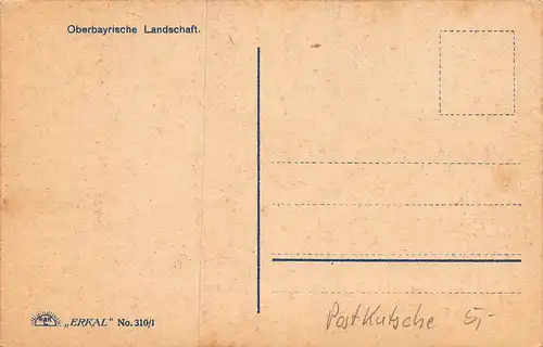 Postkutsche Oberbayrische Landschaft ngl 161.115