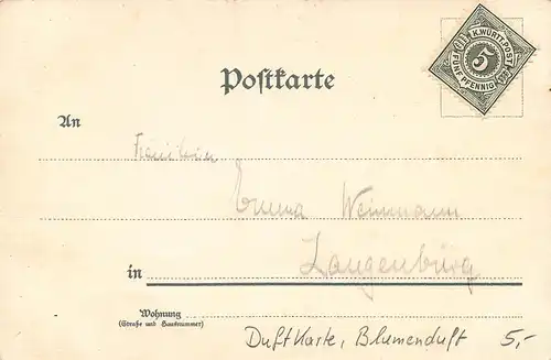 Duftkarte: Postkarte mit Blumenduft ngl 161.462