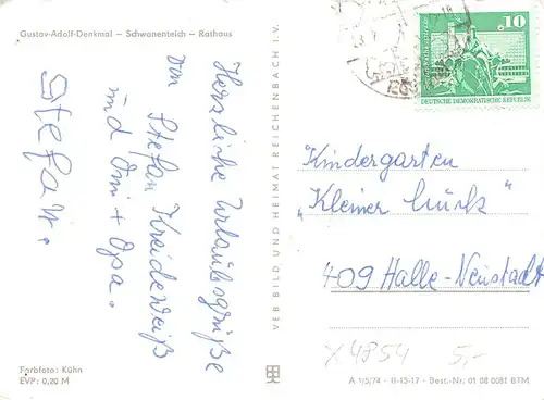Lützen Denkmal Schwanenteich Rathaus gl1979 159.003