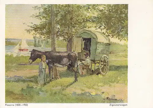 CAMILLE PISSARRO Zigeunerwagen ngl E1138