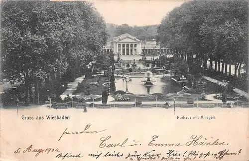 Wiesbaden Kurhaus mit Anlagen gl1904 159.615