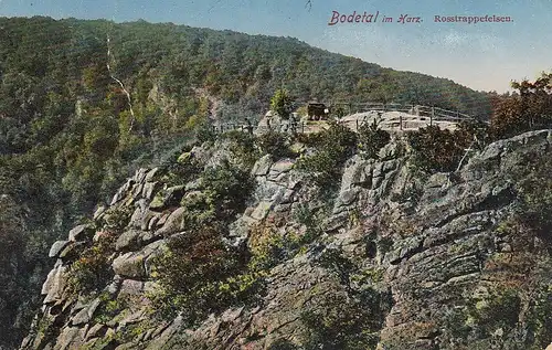 Bodetal, Harz, Rosstrappe-Felsen ngl E0840