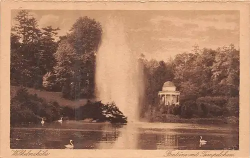Kassel - Wilhelmshöhe Fontäne mit Tempelchen ngl 159.445