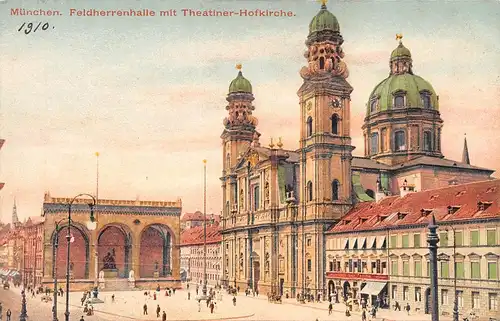 München Feldherrenhalle mit Theatiner-Hofkirche ngl 163.884